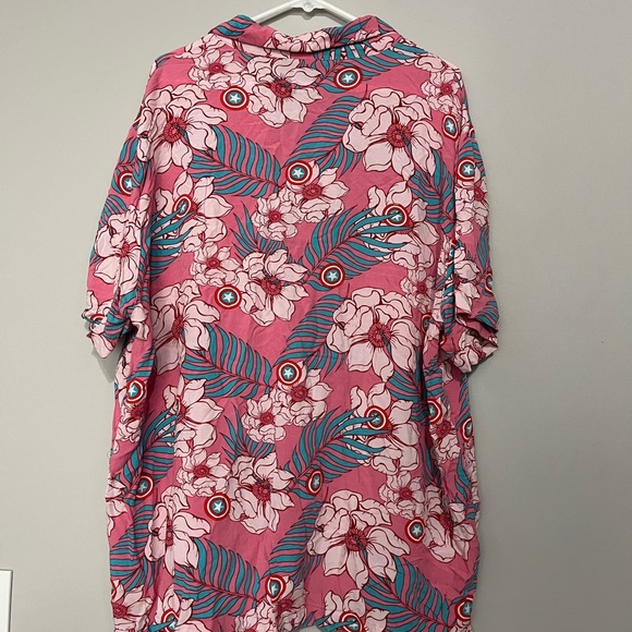 Floral Pink Men's Shirt - Picture 5 of 7